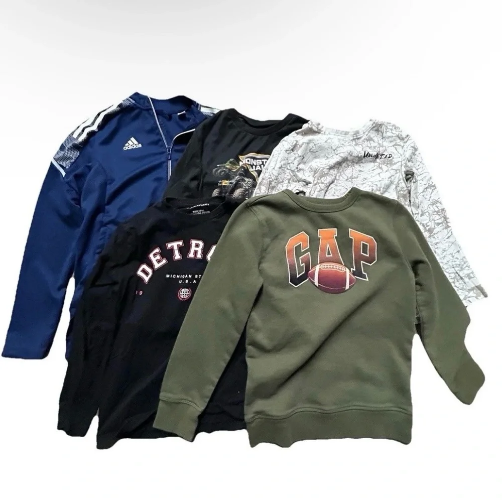 Boys Winter Tops Crewneck Long Sleeve Shirts Gap Adidas Size Large (10)